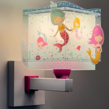 Dalber 63449 - Дитячий настінний світильник MERMAIDS 1xE27/60W/230V