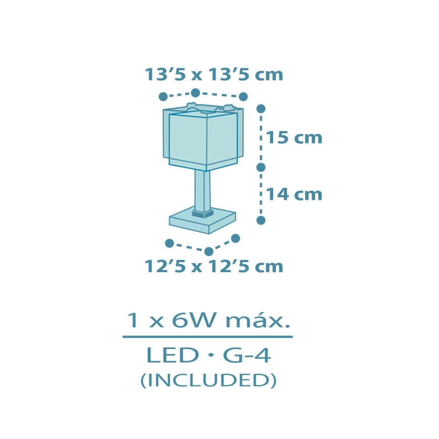 Dalber 63451 - LED дитяча настільна лампа BABY DINOS 1xG4/4W/230V різнокольорова