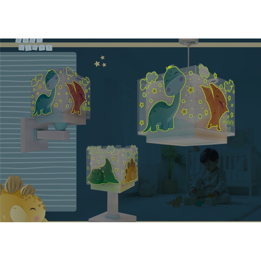 Dalber 63452 - Детская люстра BABY DINOS 1xE27/15W/230V разноцветная