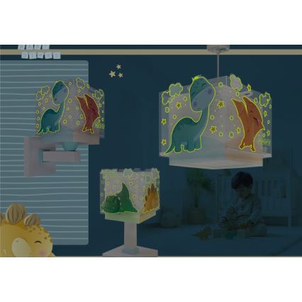 Dalber 63452 - Дитяча люстра BABY DINOS 1xE27/15W/230V багатобарвна