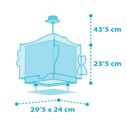 Dalber 63472 - Дитяча люстра BABY SHARK 1xE27/60W/230V