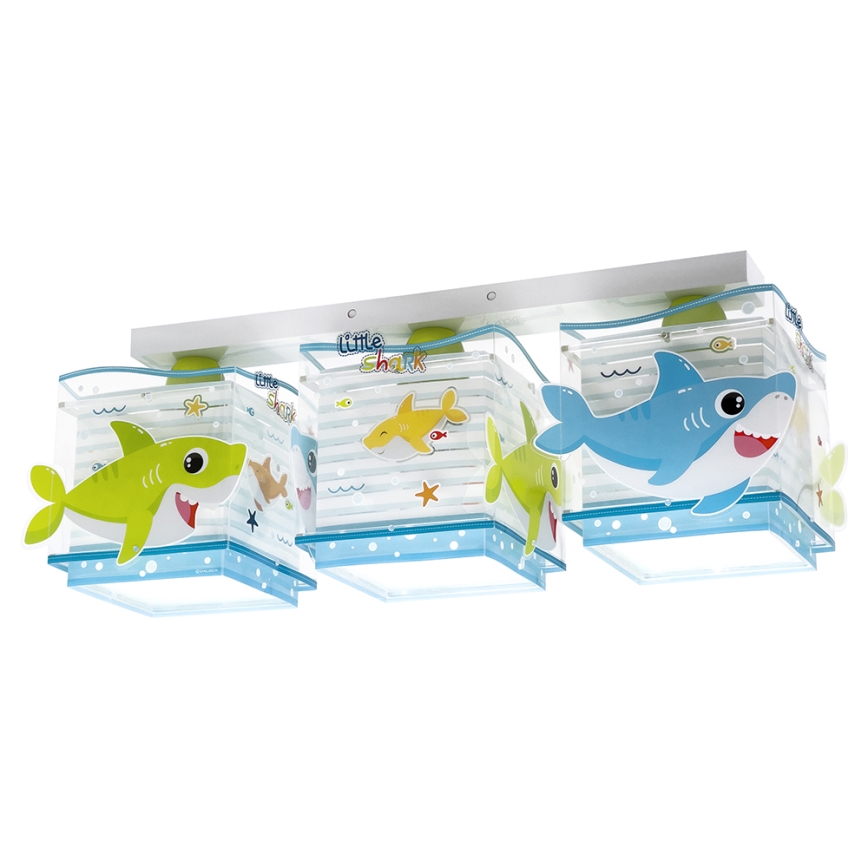 Dalber 63473 - Детский потолочный светильник BABY SHARK 3xE27/60W/230V