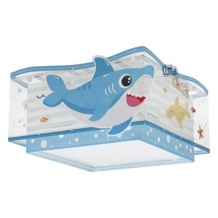 Dalber 63476 - Дитячий стельовий світильник BABY SHARK 2xE27/60W/230V