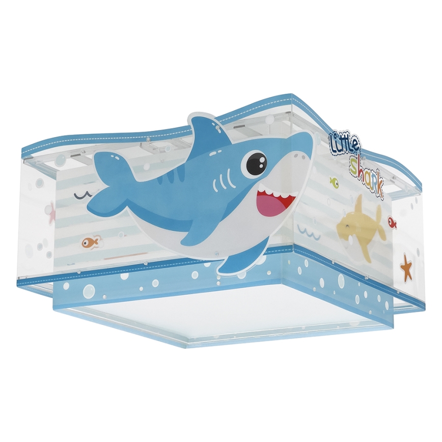 Dalber 63476 - Дитячий стельовий світильник BABY SHARK 2xE27/60W/230V