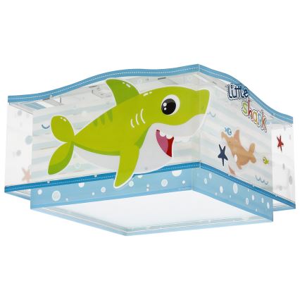 Dalber 63476 - Дитячий стельовий світильник BABY SHARK 2xE27/60W/230V