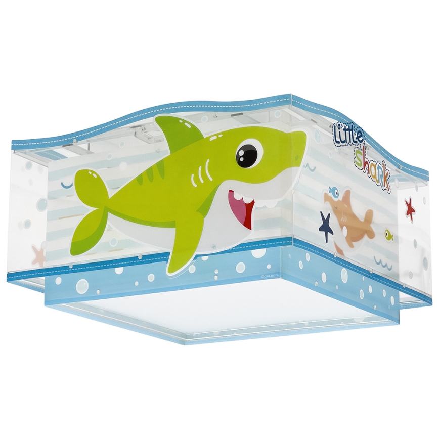 Dalber 63476 - Дитячий стельовий світильник BABY SHARK 2xE27/60W/230V