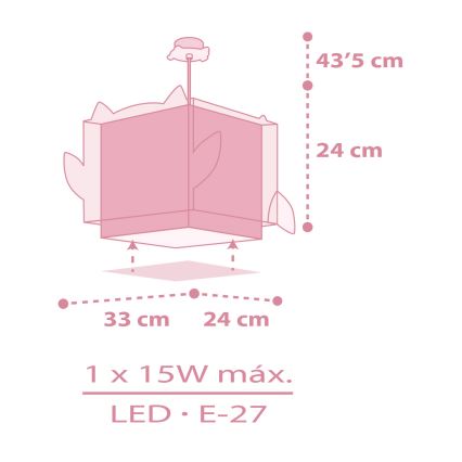 Dalber 64482 - Дитяча люстра LITTLE FRIENDS 1xE27/15W/230V