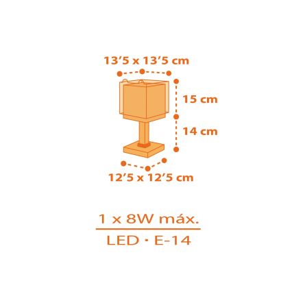 Dalber 64561N - LED дитяча настільна лампа LITTLE TIGGER 1xG4/4W/230V помаранчева