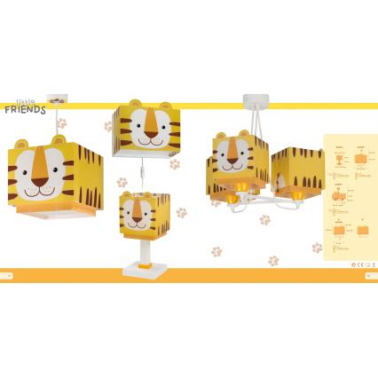 Dalber 64568 - Дитяче настінне освітлення LITTLE TIGER 1xE27/60W/230V
