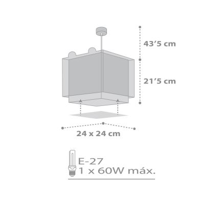 Dalber 64572 - Детская люстра LITTLE TEDDY 1xE27/60W/230V