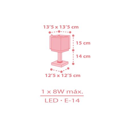 Dalber 64581N - LED дитяча лампа LITTLE FOX 1xG4/4W/230V рожева