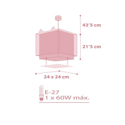 Dalber 64582 - Дитяча люстра LITTLE FOX 1xE27/60W/230V