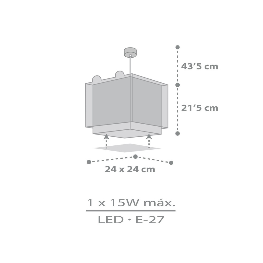 Dalber 64582 - Дитяча люстра LITTLE FOX 1xE27/60W/230V