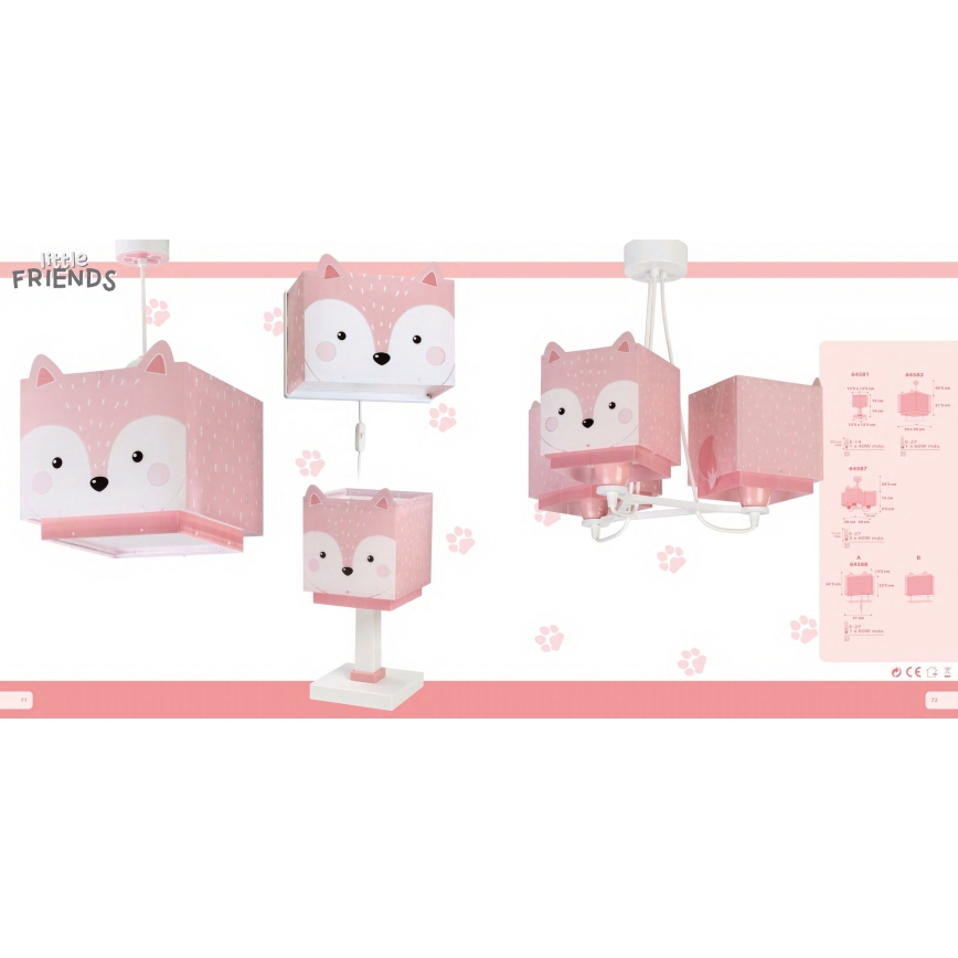 Dalber 64582 - Дитяча люстра LITTLE FOX 1xE27/60W/230V