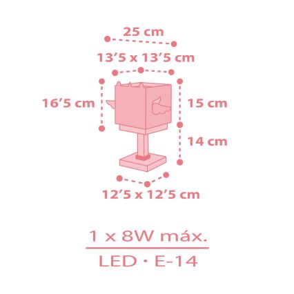 Dalber 64591 - Дитячий нічник LITTLE UNICORN 1xE14/8W/230V