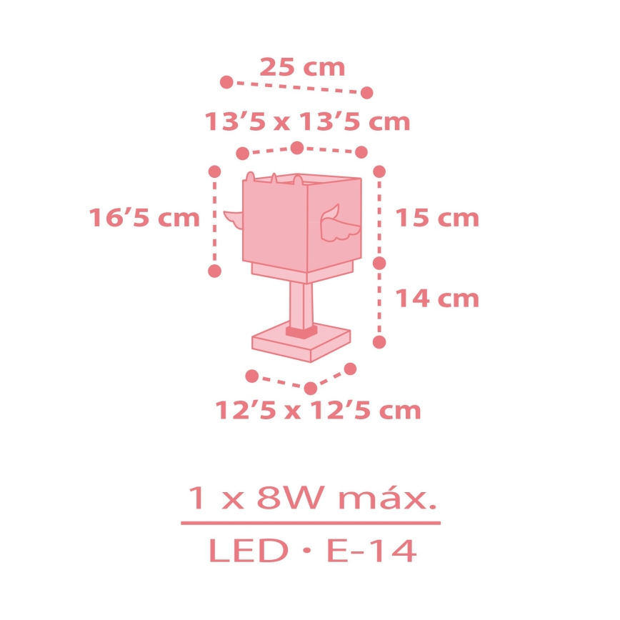 Dalber 64591 - Дитячий нічник LITTLE UNICORN 1xE14/8W/230V
