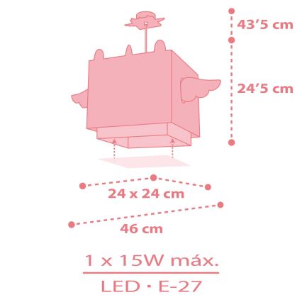 Dalber 64592 - Детская люстра LITTLE UNICORN 1xE27/15W/230V