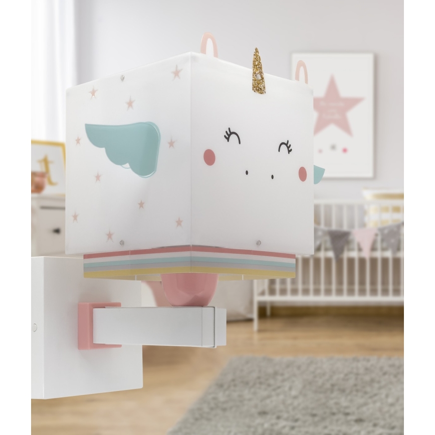 Dalber 64599 - Детский настенный светильник LITTLE UNICORN 1xE27/15W/230V