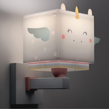 Dalber 64599 - Дитячий настінний світильник LITTLE UNICORN 1xE27/15W/230V
