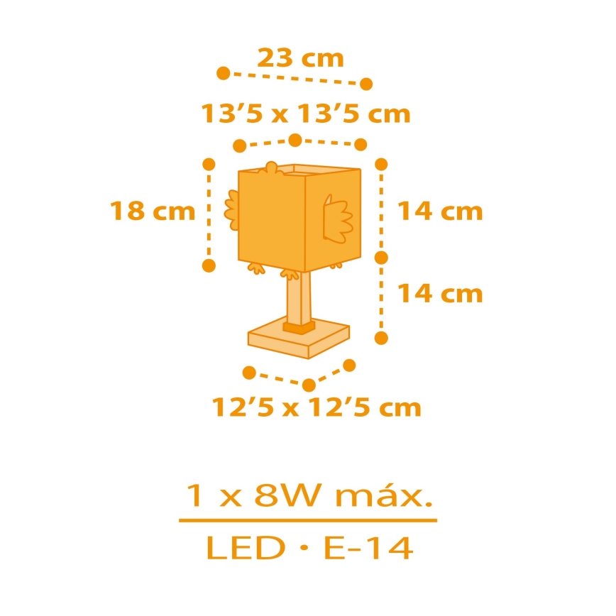 Dalber 64641 - Дитячий нічник LITTLE CHICKEN 1xE14/8W/230V