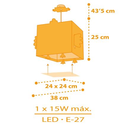 Dalber 64642 - Детская люстра LITTLE CHICKEN 1xE27/15W/230V