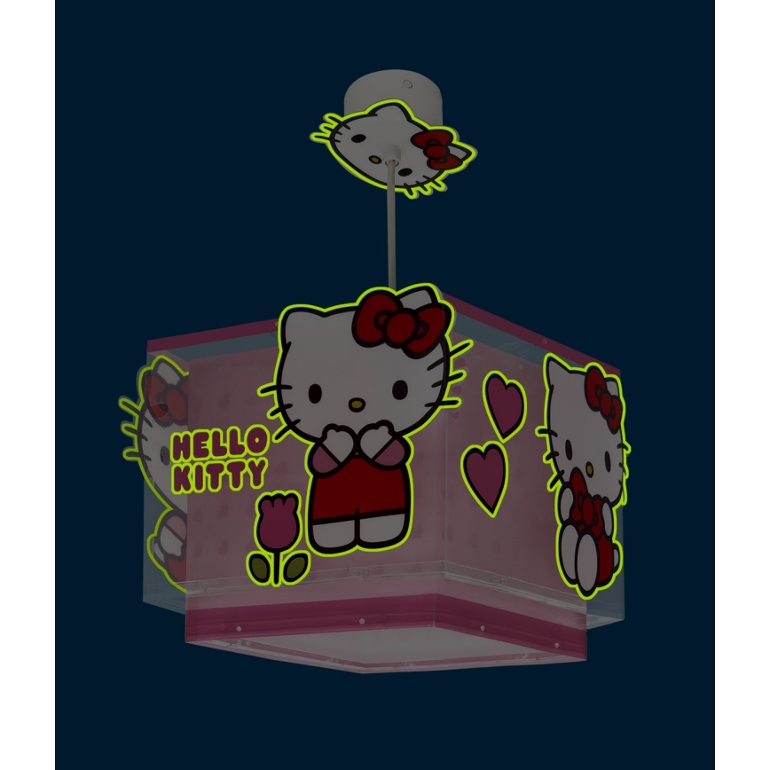 Dalber 73262 - Детская люстра HELLO KITTY 1xE27/15W/230V розовая