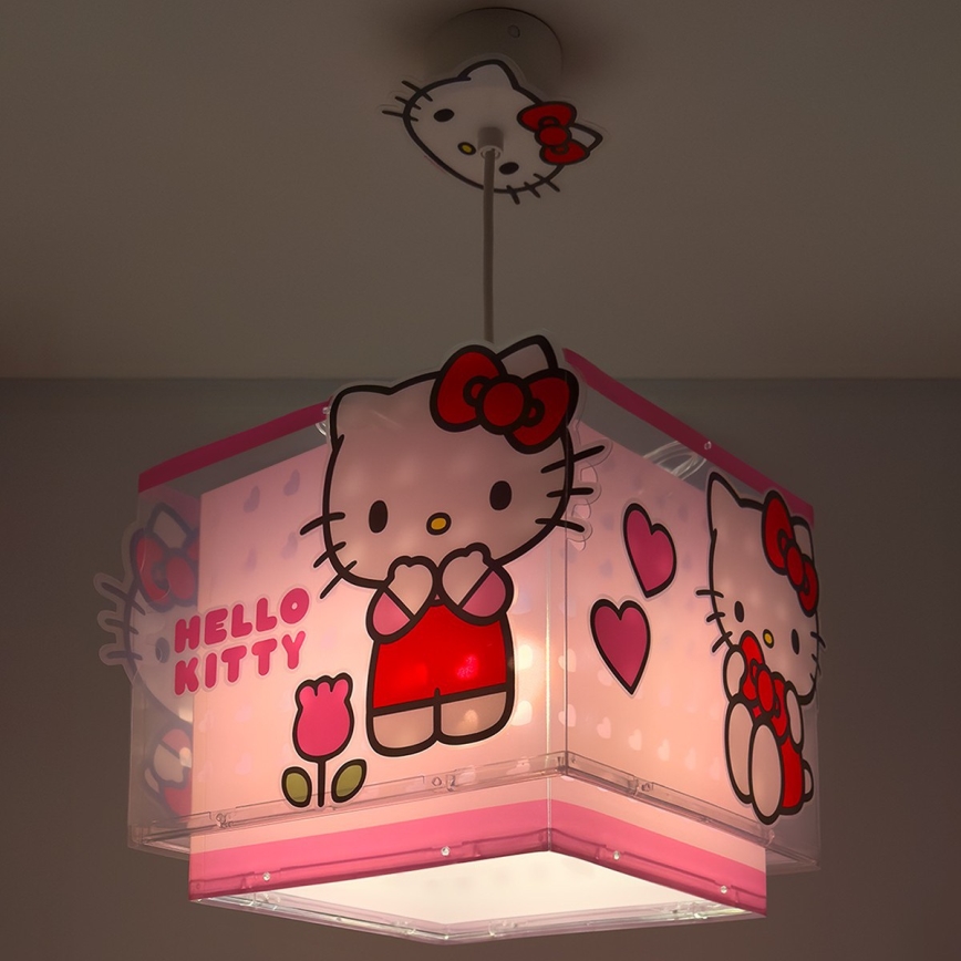 Dalber 73262 - Дитяча люстра HELLO KITTY 1xE27/15W/230V рожева