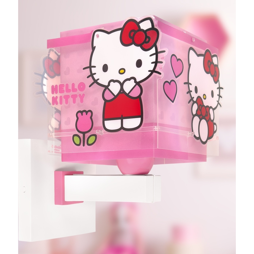 Dalber 73269 - Детский настенный светильник HELLO KITTY 1xE27/15W/230V розовый