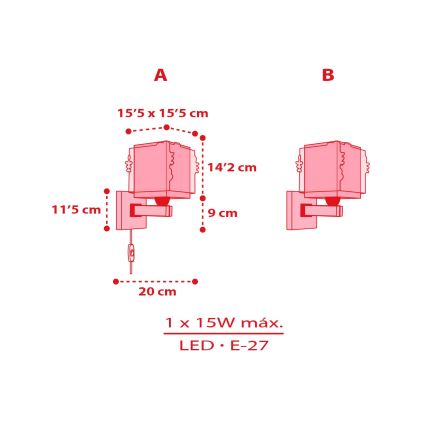 Dalber 73269 - Детский настенный светильник HELLO KITTY 1xE27/15W/230V розовый