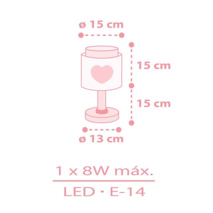 Dalber 76011S - Детский светильник BABY DREAMS 1xE14/8W/230V розовый