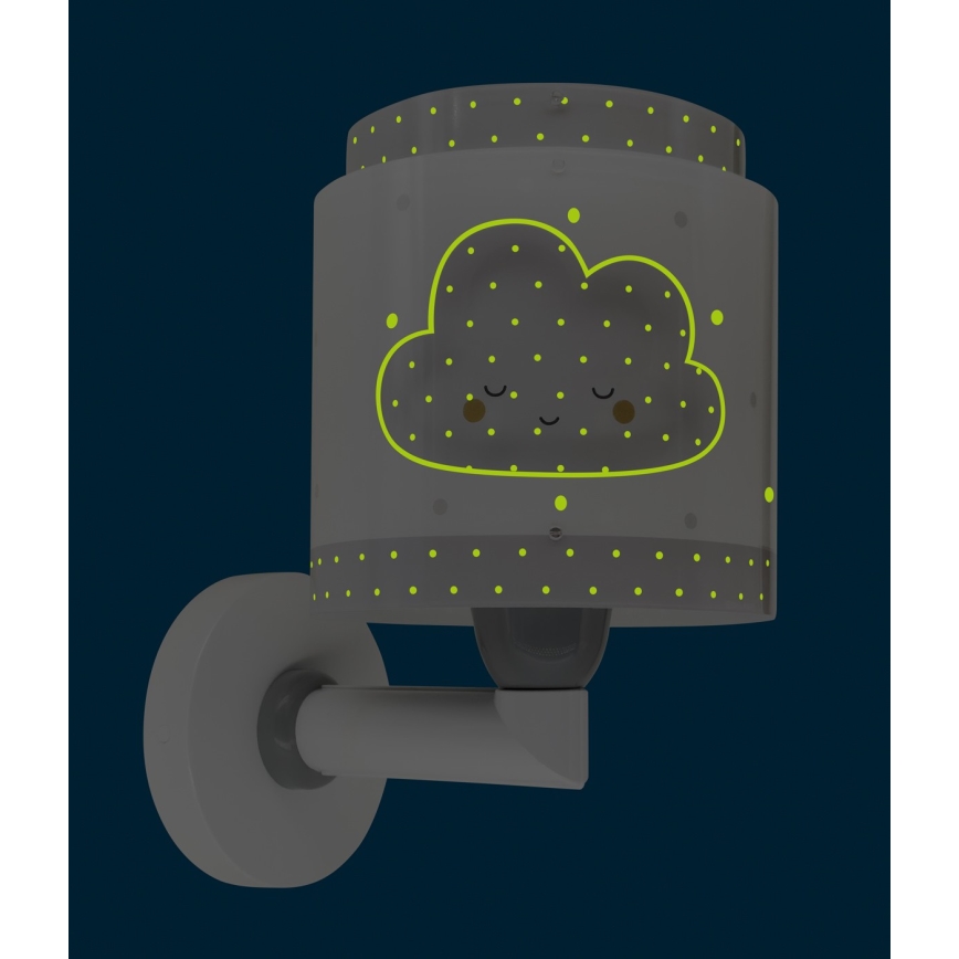 Dalber 76019E - Дитячий настінний світильник BABY DREAMS 1xE27/15W/230V сірий