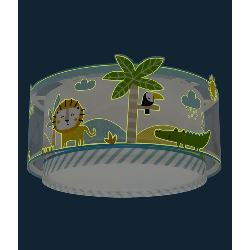 Dalber 76116 - Дитячий стельовий світильник JUNGLE 2xE27/15W/230V