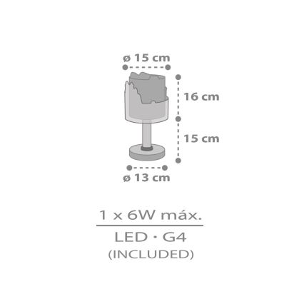 Dalber 76301 - LED детская лампа SNOOPY 1xG4/4W/230V белая/красная