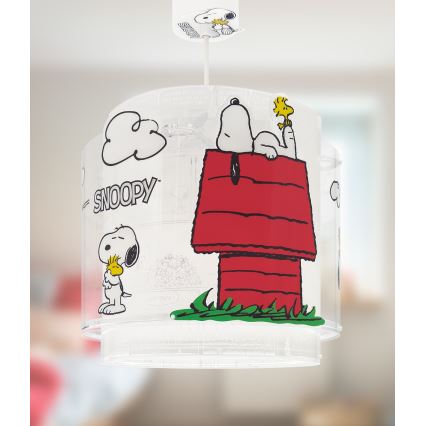 Dalber 76302 - Детская люстра SNOOPY 1xE27/15W/230V белая/красная
