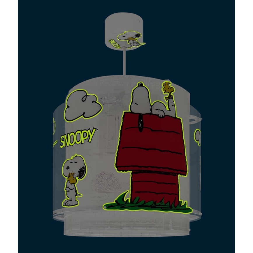 Dalber 76302 - Дитяча люстра SNOOPY 1xE27/15W/230V білий/червоний