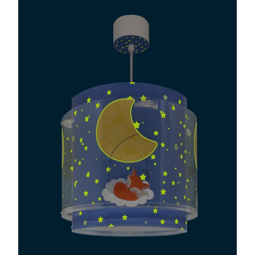 Dalber 76632 - Детская люстра MOON DREAMS 1xE27/15W/230V синяя