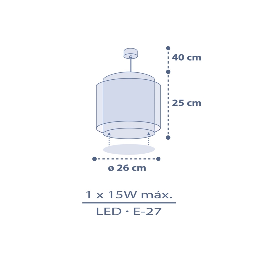 Dalber 76632 - Детская люстра MOON DREAMS 1xE27/15W/230V синяя