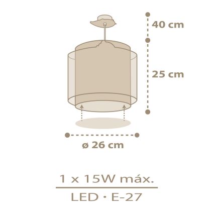 Dalber 76872 - Дитяча люстра BABY CHICK 1xE27/15W/230V