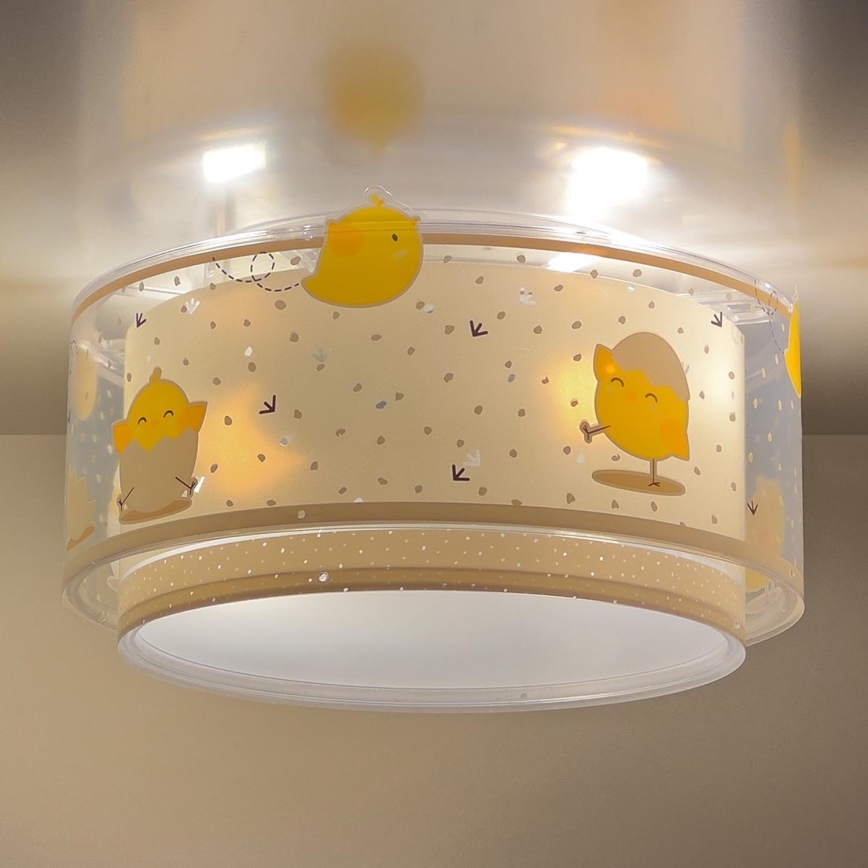 Dalber 76876 - Детский потолочный светильник BABY CHICK 2xE27/15W/230V