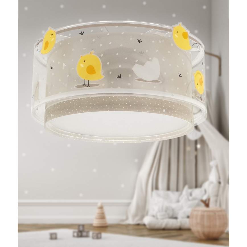 Dalber 76876 - Дитячий стельовий світильник BABY CHICK 2xE27/15W/230V