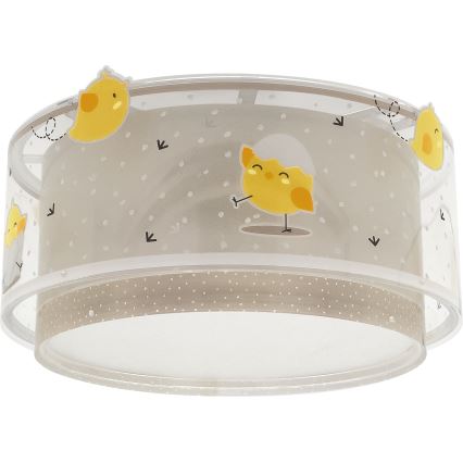 Dalber 76876 - Дитячий стельовий світильник BABY CHICK 2xE27/15W/230V