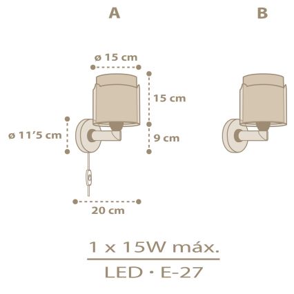 Dalber 76879 - Дитячий настінний світильник BABY CHICK 1xE27/15W/230V