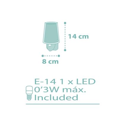 Dalber 81175H - Светодиодная лампа в розетку DREAM FLOWERS 1xE14/0,3W/230V