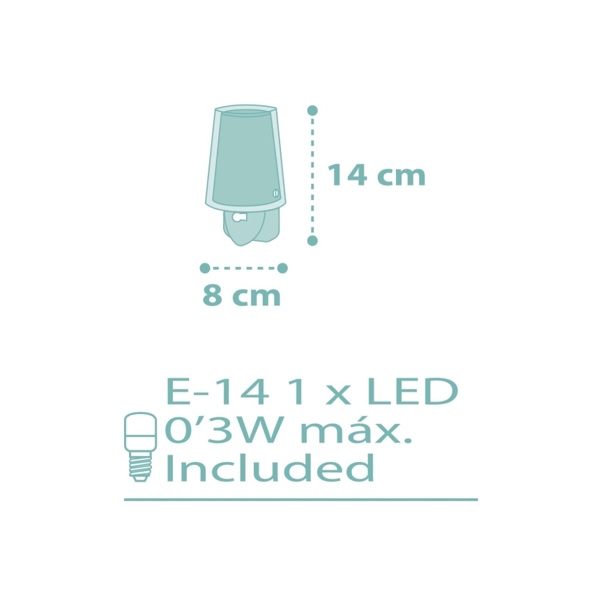 Dalber 81175H - Светодиодная лампа в розетку DREAM FLOWERS 1xE14/0,3W/230V