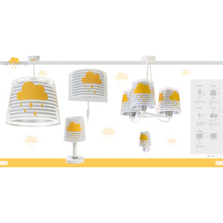 Dalber 81192E - Дитяча люстра LIGHT FEELING 1xE27/60W/230V