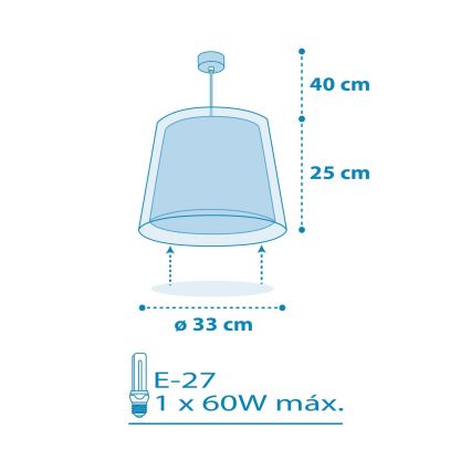 Dalber 81192T - Детская люстра LIGHT FEELING 1xE27/60W/230V