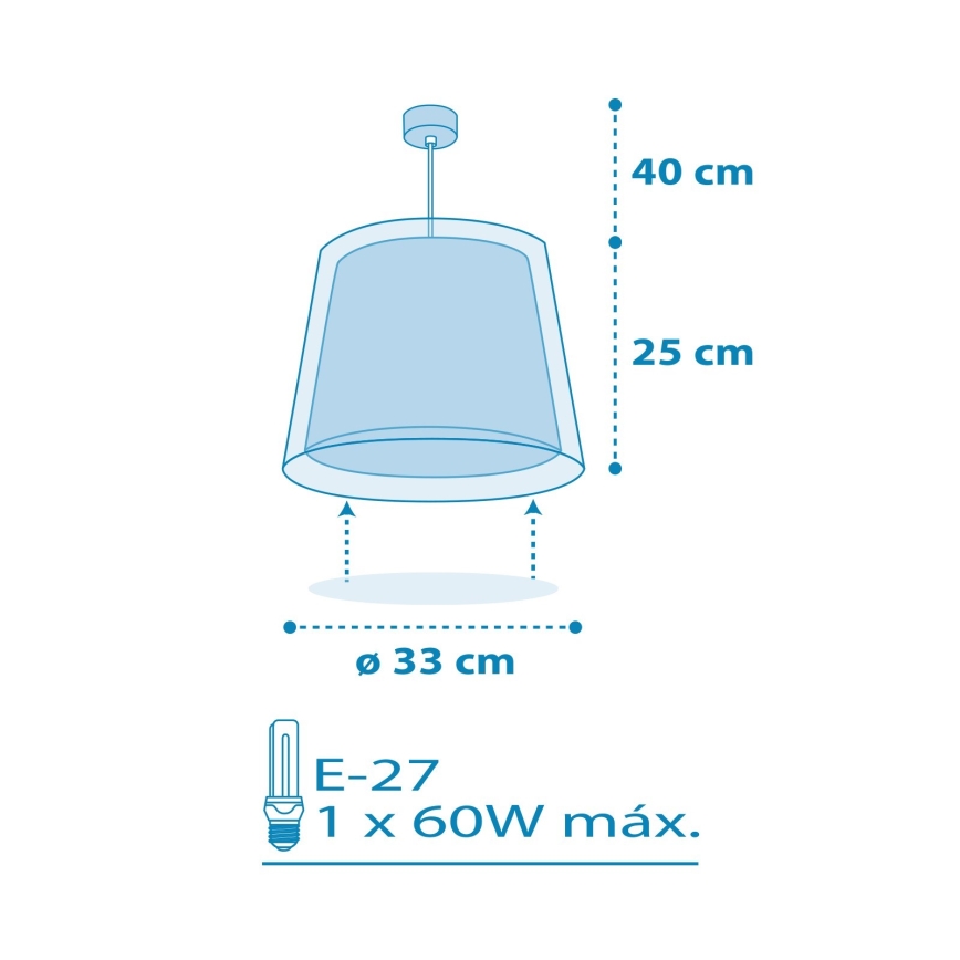 Dalber 81192T - Детская люстра LIGHT FEELING 1xE27/60W/230V