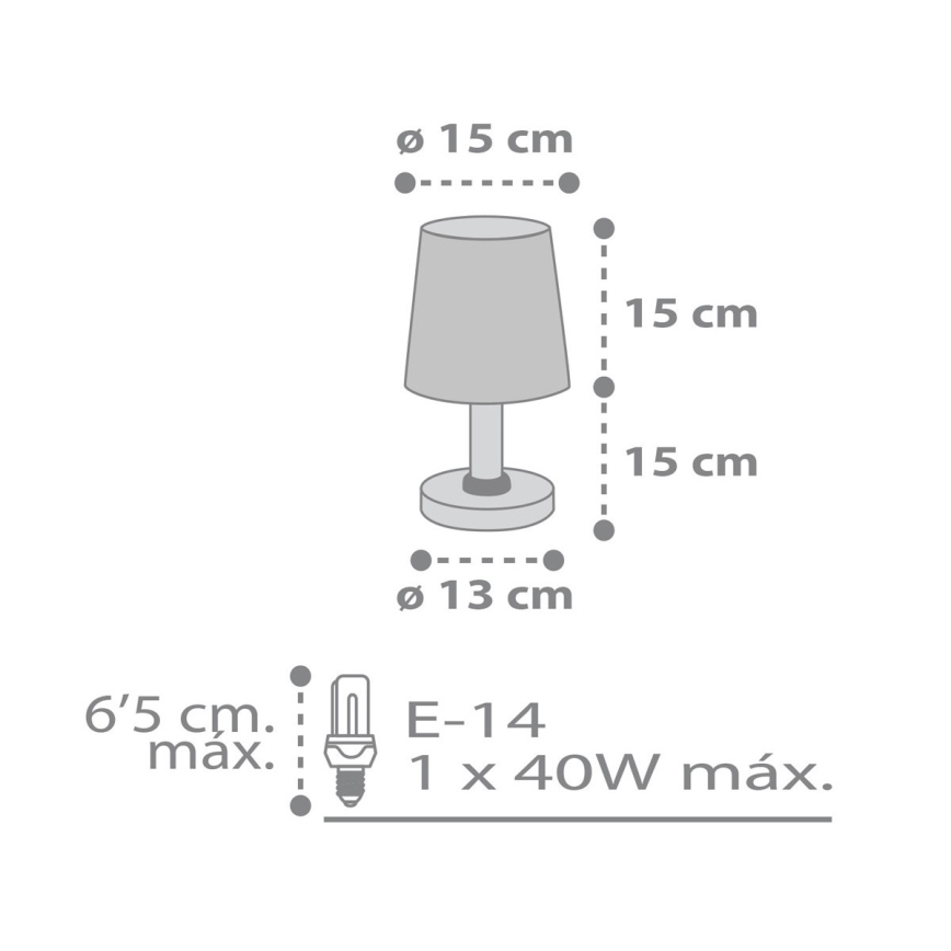 Dalber 82211B - Дитяча лампа STAR LIGHT 1xE14/40W/230V білий