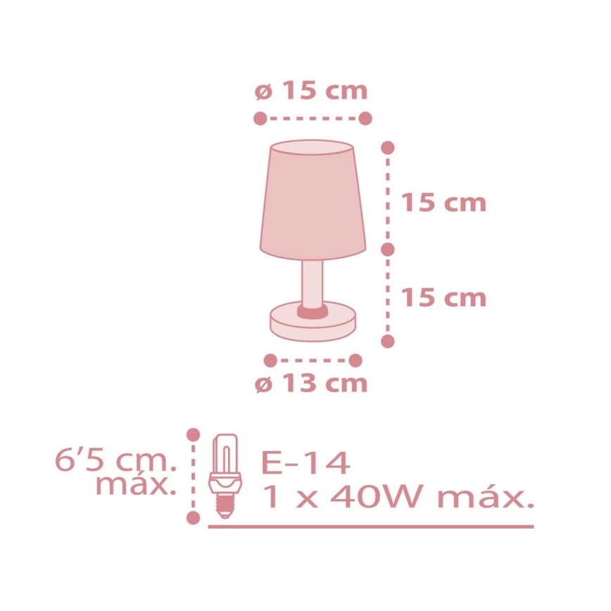 Dalber 82211S - Детская лампа STAR LIGHT 1xE14/40W/230V розовая