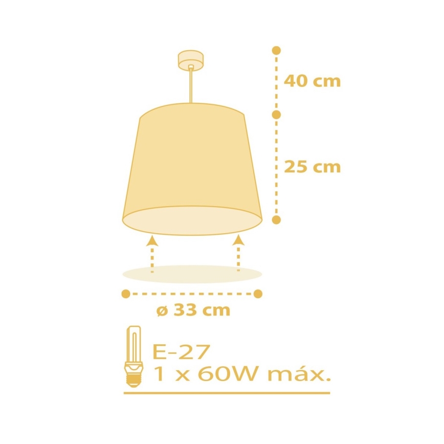 Dalber 82212A - Детская люстра STAR LIGHT 1xE27/60W/230V желтая